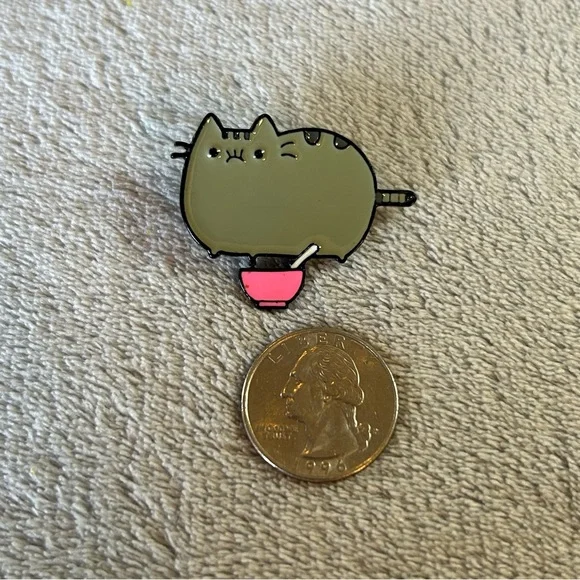 Pusheen with Cereal Enamel Pin - Picture 2 of 5